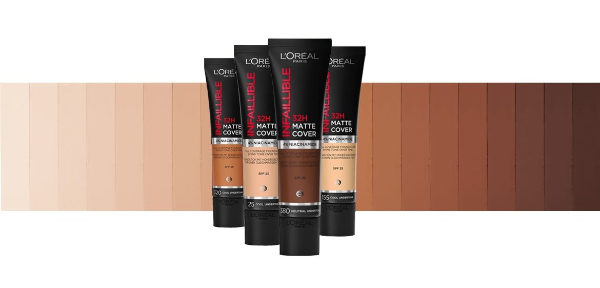 Total Cover Make Up Nuances Übersicht